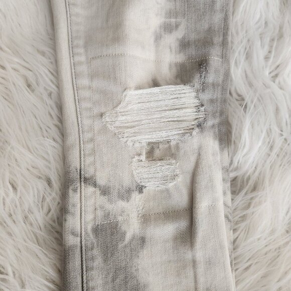 J BRAND JEANS 8112 Mid-Rise Rail FAME Tie Dye Skinny Size 25 (25x31")‎ Gray Moto - Picture 15 of 16